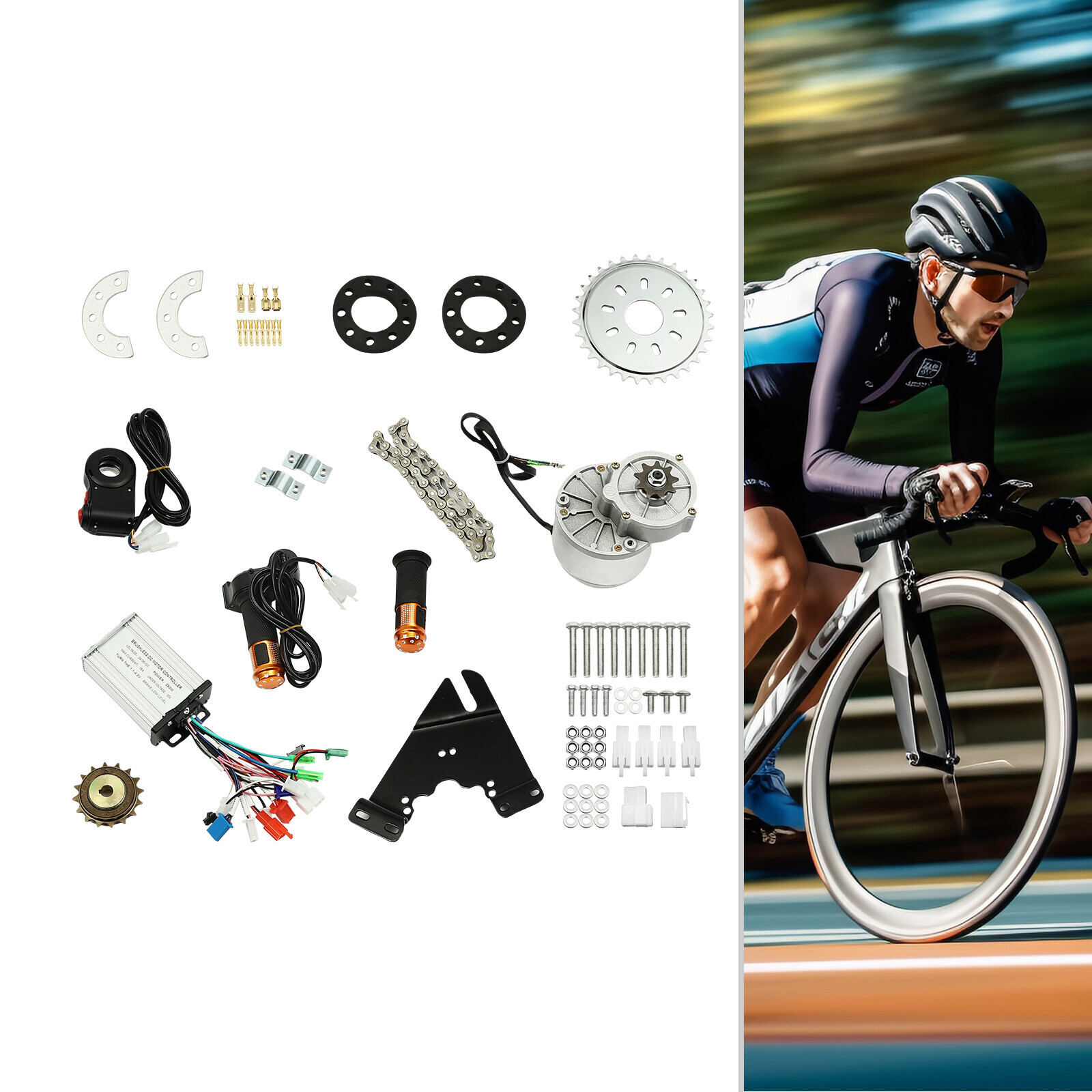 MY1016Z3 250W 24V Brushless E-Bike Conversion Kit for Spoke Wheel Bike