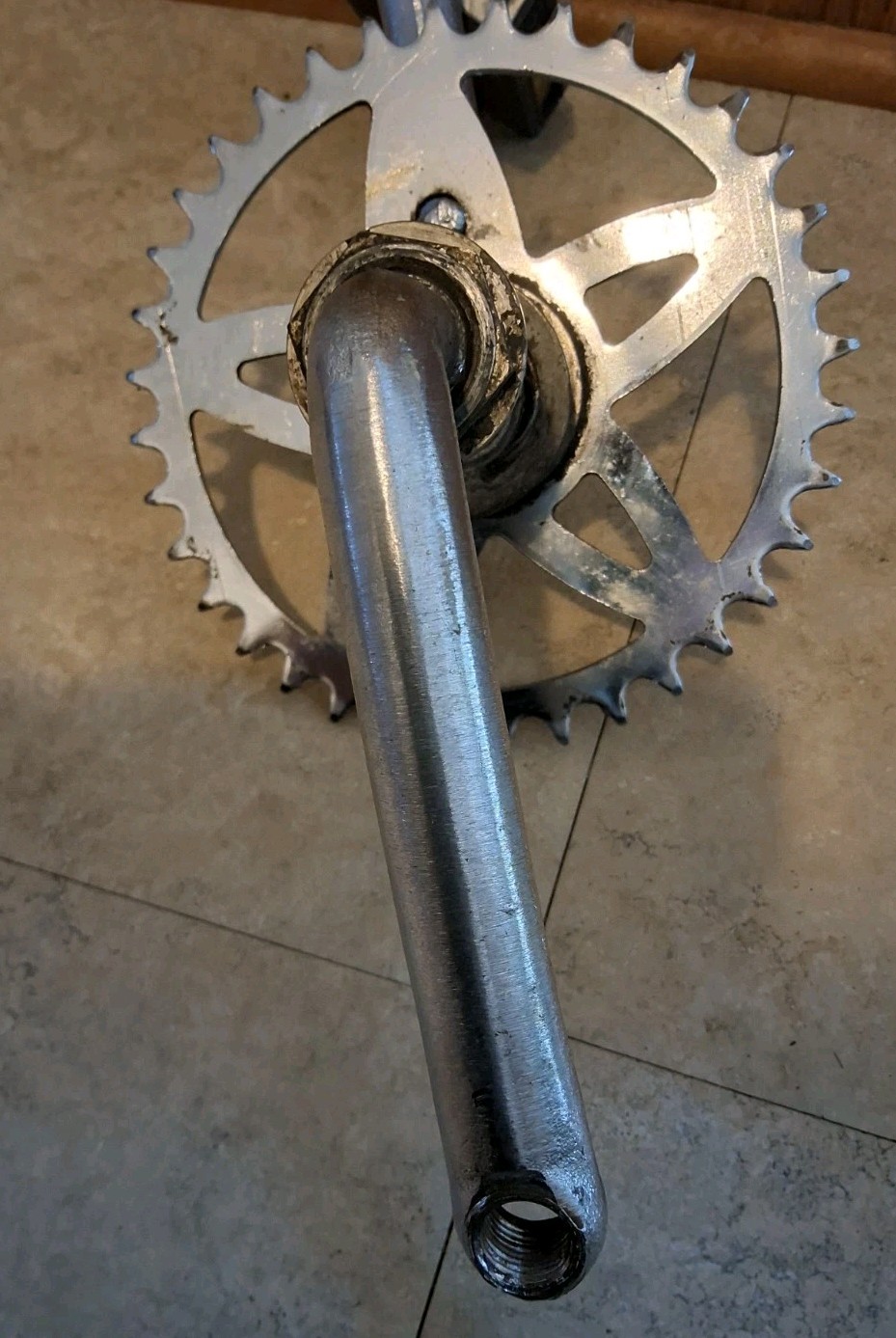 Vintage Steel Sprocket 36 Tooth With Crank Arms And Pedals Swinger Muscle Bike