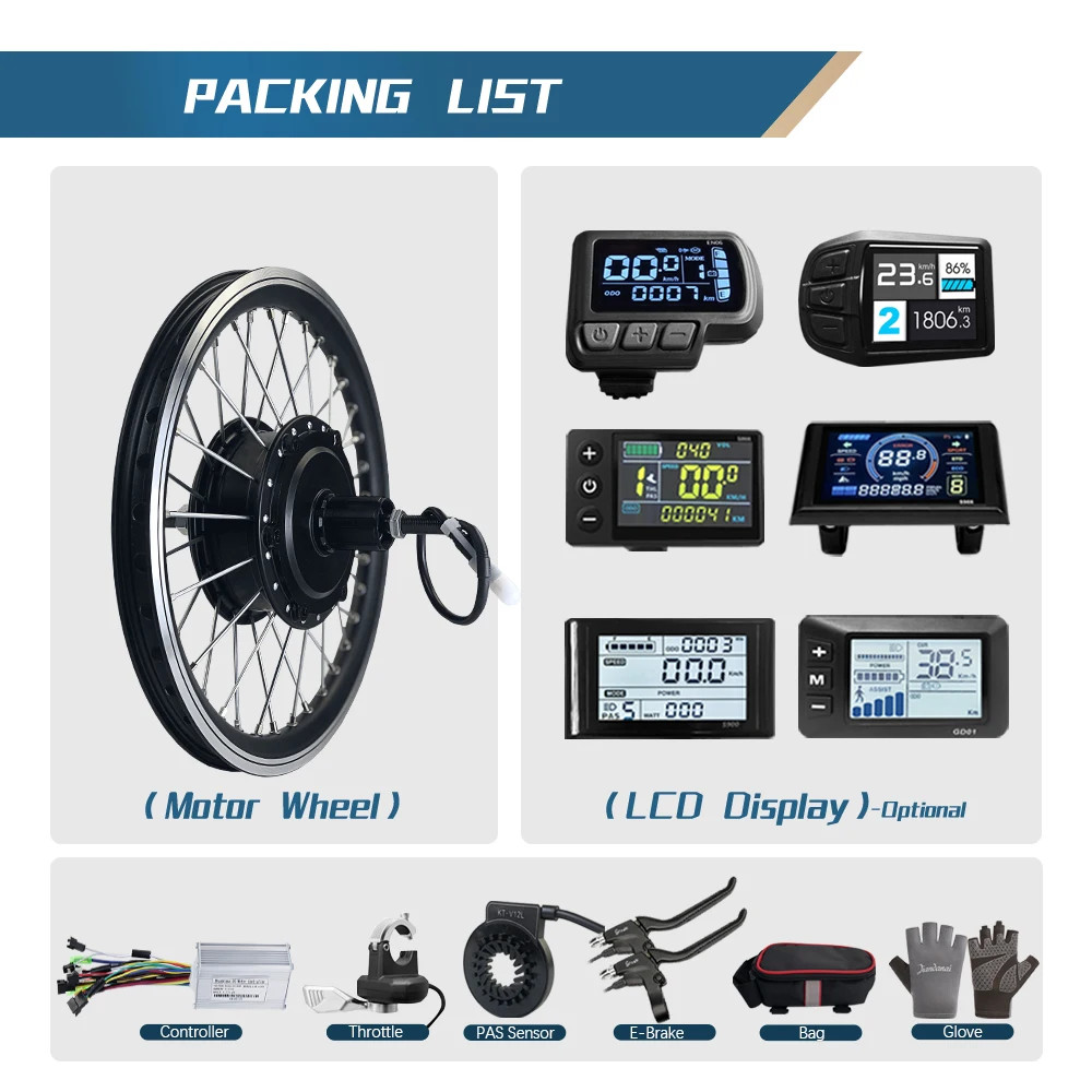 36V 48V 250W E-bike Conversion Kit Brushless Rear Cassette Hub Motor wheel