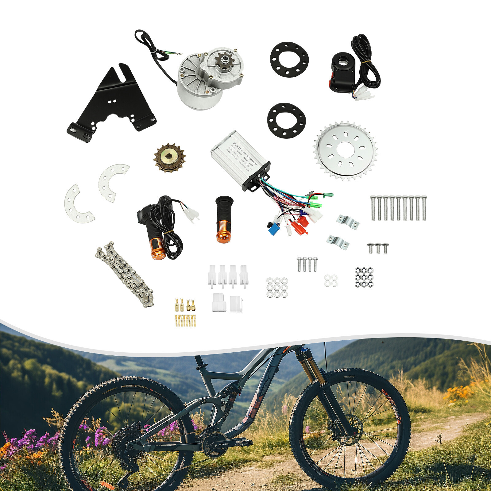 MY1016Z3 250W 24V Brushless E-Bike Conversion Kit for Spoke Wheel Bike