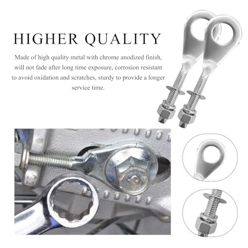 2 PCS Rear Chain Adjusters, Motorcycle Rear Wheel Chain Adjuster Tensioner