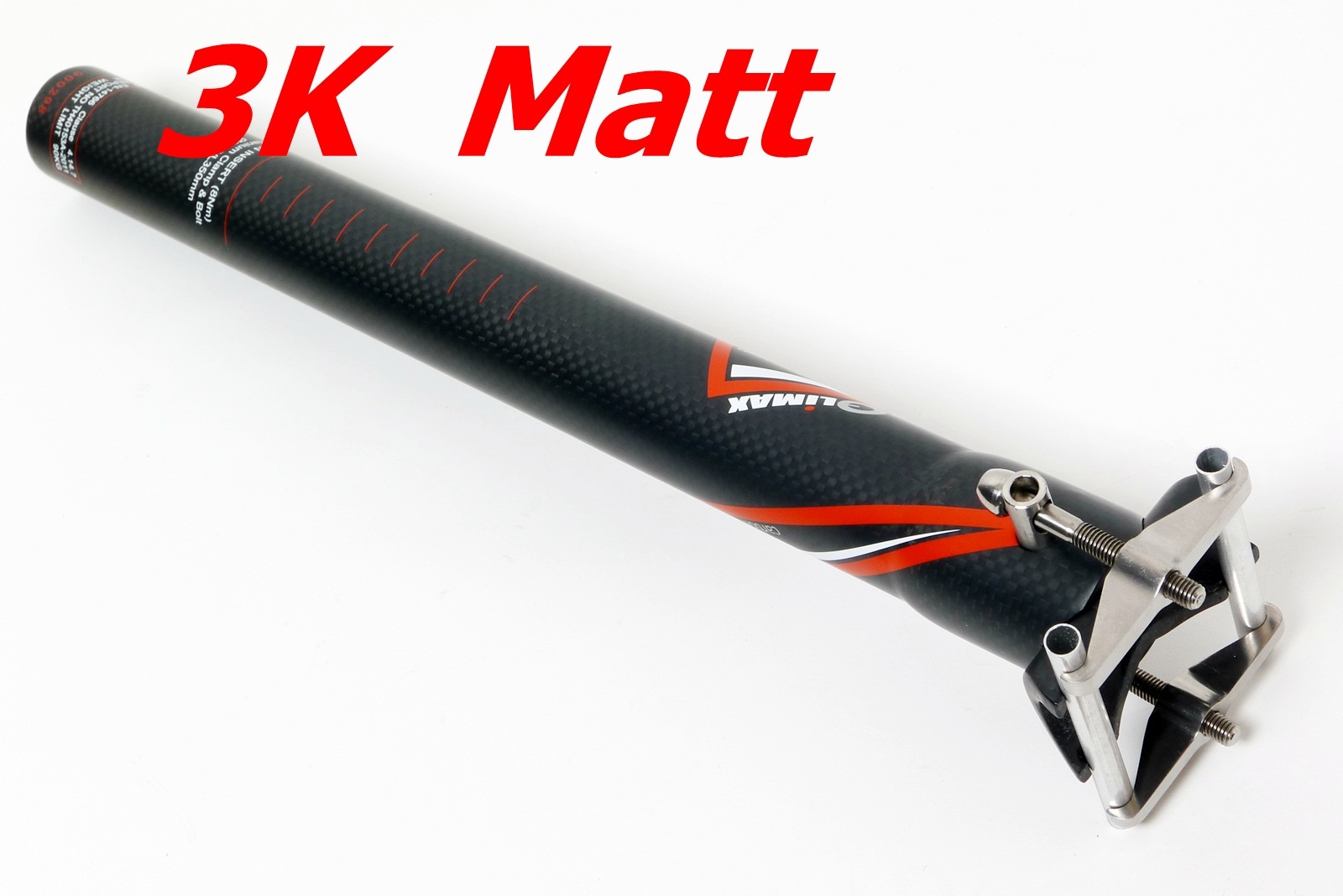 145g,34.9x350mm Climax SP02A 3K Matt carbon Seatpost Ti Hardware Road MTB Black