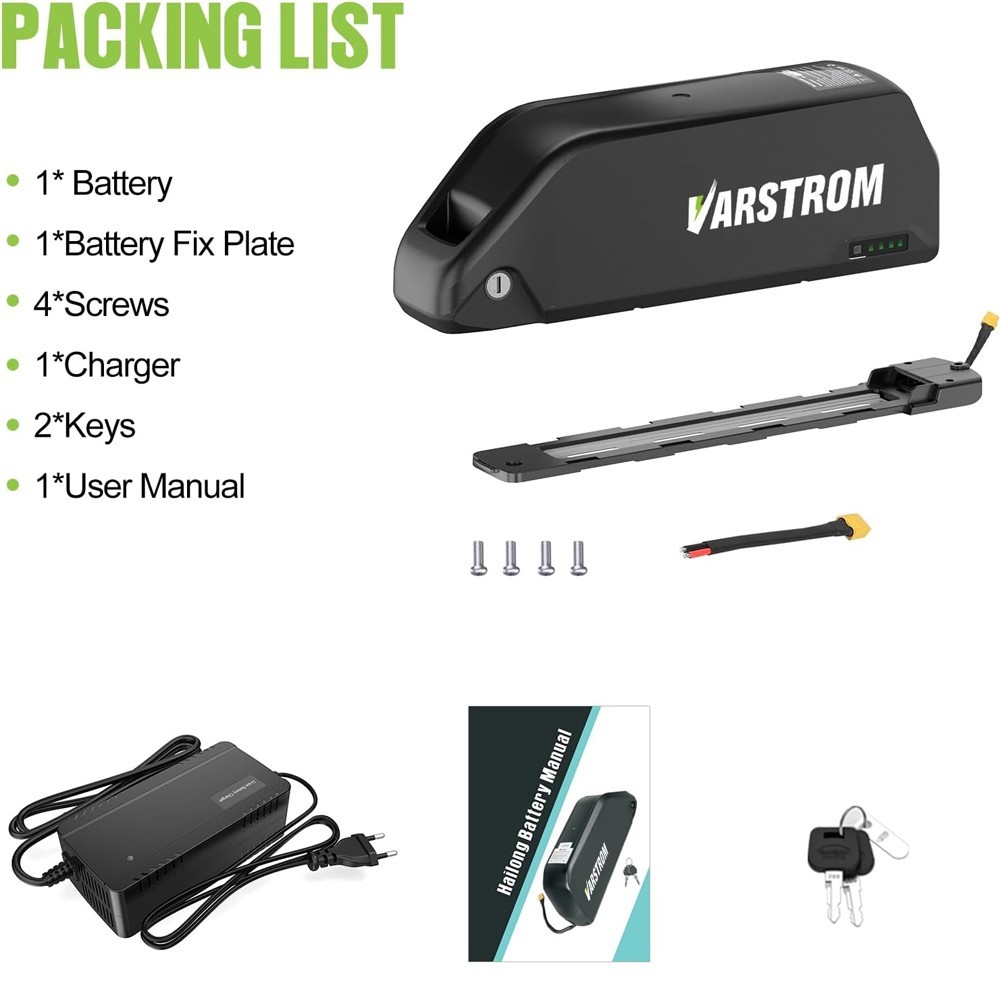 52V Ebike Battery 20Ah 1040Wh Electric Scooter Lithium Battery BMS for 0-1500W