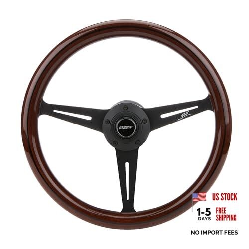 Grant Steering Wheel, Classic Series, 14.5 in Diameter, 1.5 in Dish, 3-Spoke,