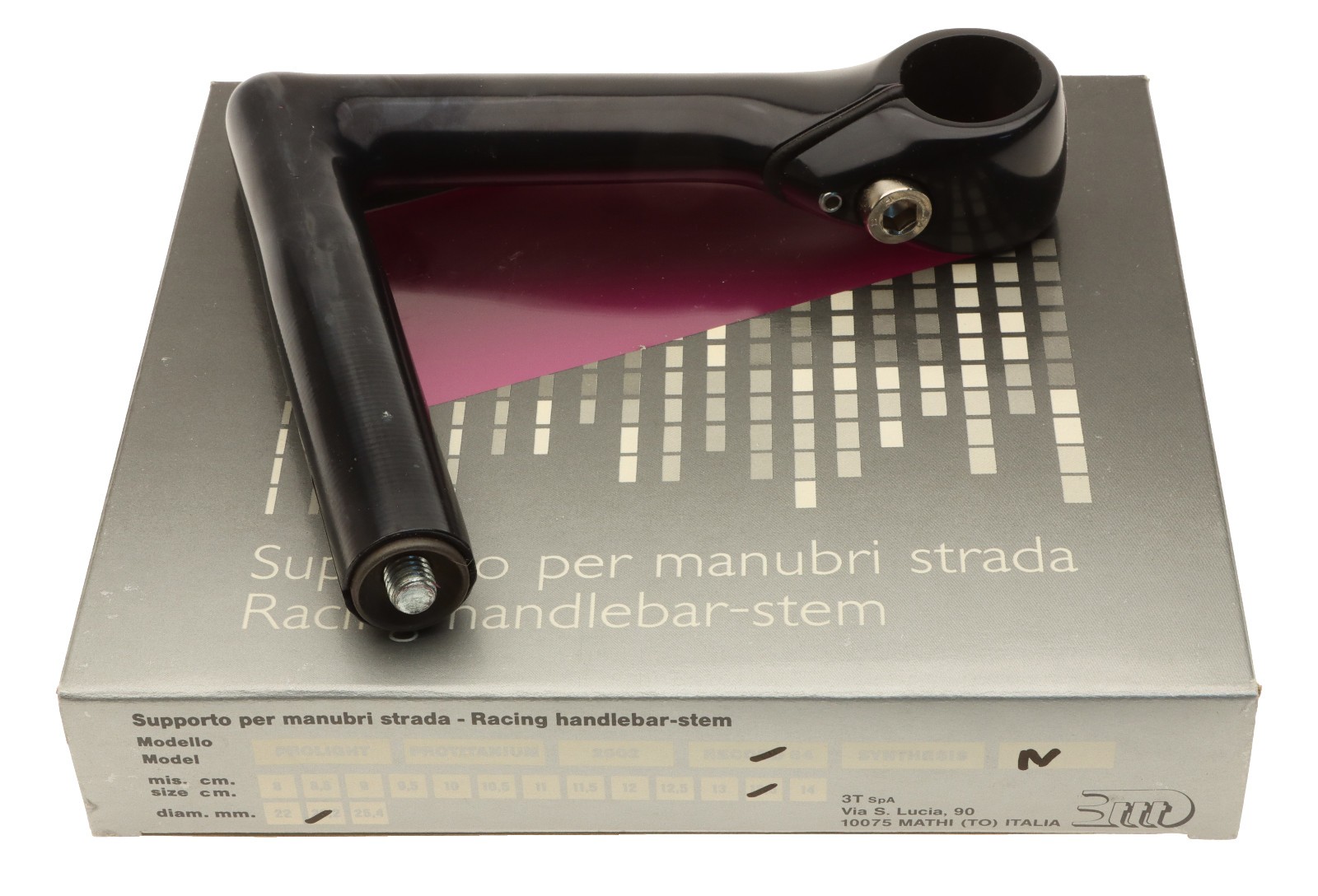 3ttt 1″ Record 84 22.2mm Quill Stem 135mm 26mm Clamp Black -17° NEW NIB NOS