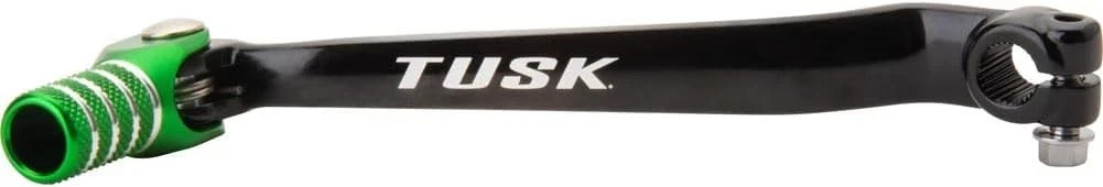Folding Shift Lever Black/Green Tip Compatible with Kawasaki KLX300 2021