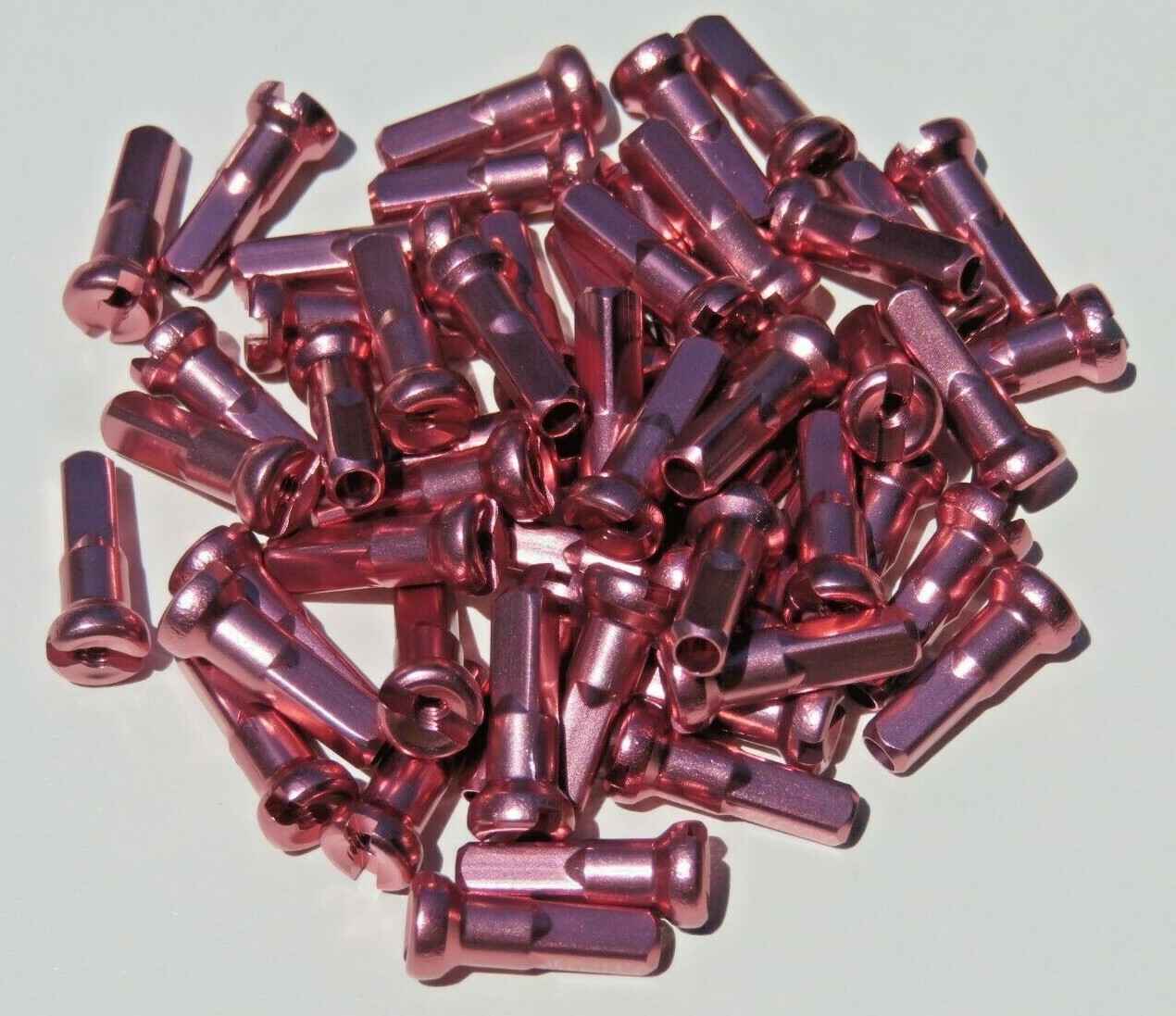14mm PINK Alloy Aluminum spoke nipple 14g (2.0mm) Custom amounts