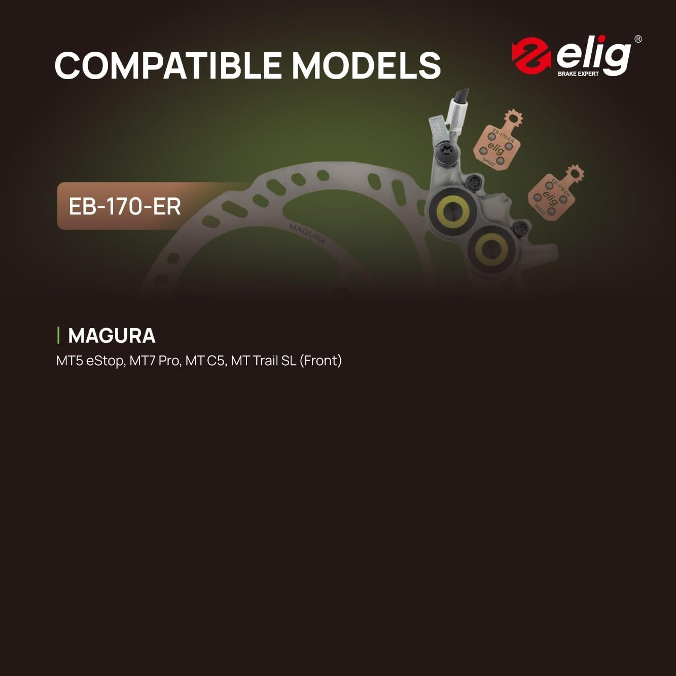 ELIG Bike Disc Brake Pads for Magura MT5 Estop, MT7 Pro, MT C5, MT Trail SL 4 Pi