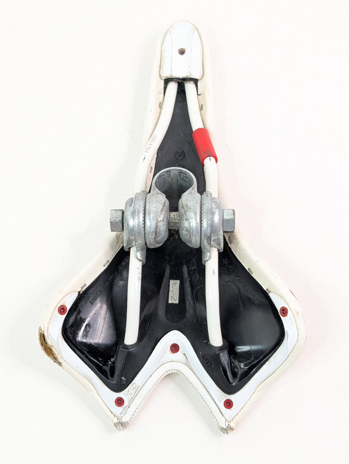 Bontrager Inform RL Stainless Steel Rails White/Red 146mm Cosmetic Issues Vtg