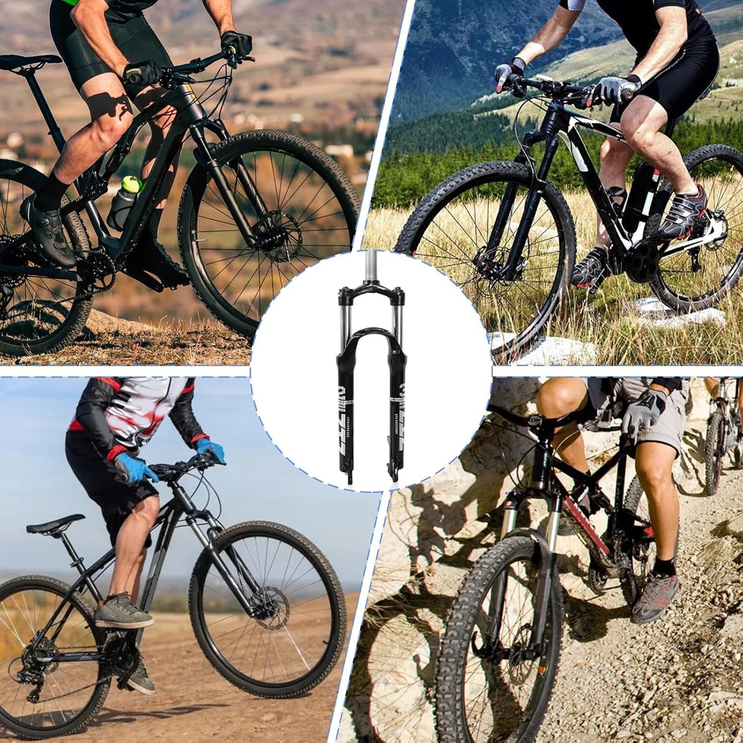 ZTZ 26″/27.5″/29″ MTB Suspension Fork,Shock Absorber XC Mountain Bike Front Fork