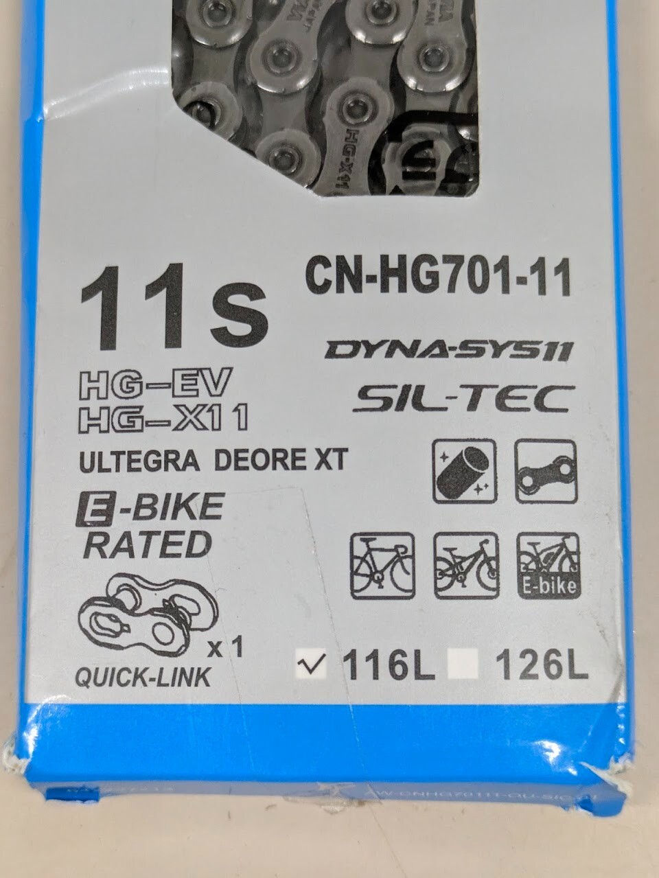 Genuine Shimano Chain E Bike Rated 11s HG-EV HG-X11 Ultegra CN-HG701-11 116L