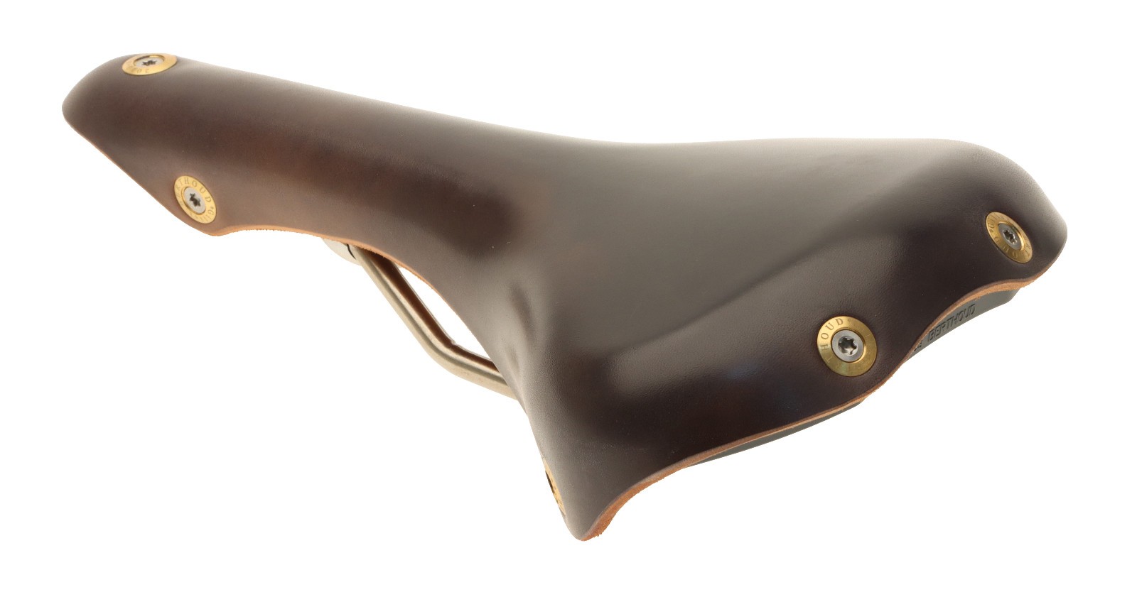 Gilles Berthoud Galibier Saddle Titanium Rails Hard Leather Cover Black NEW NOS