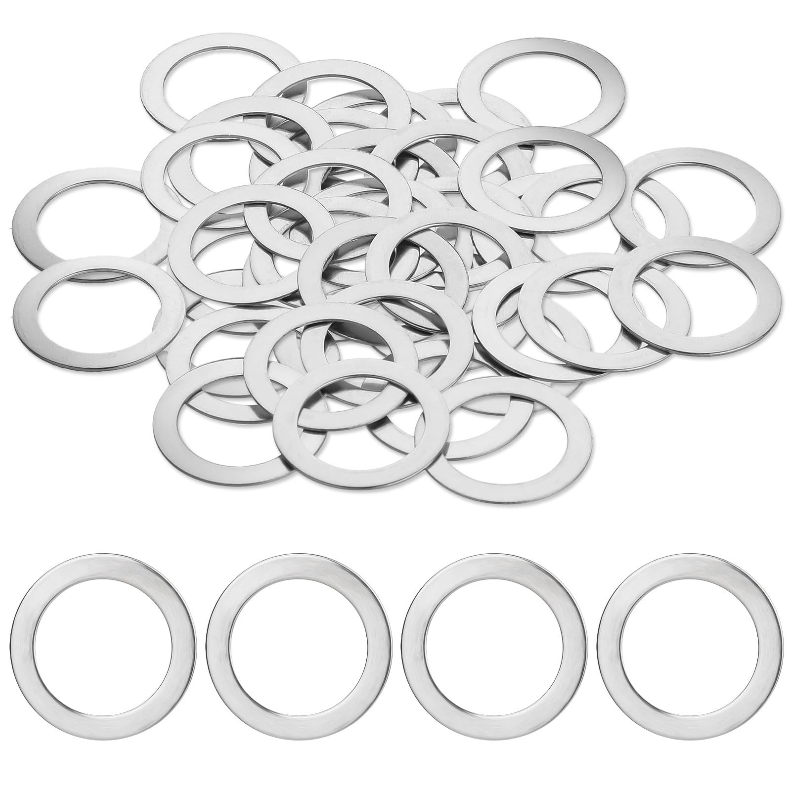 20PCS Pedal Washers Spacers, 9/16” Road Bike Pedal Extenders Bicycle Stainles…
