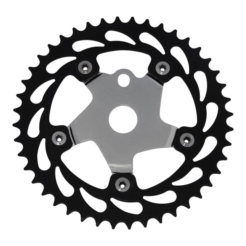 ORIGINAL! LOWRIDER STEEL CHAINRING 913A 1/2 X 1/8 44T BLACK/CHROME