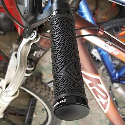 Mountain Bike Grips,Double Lock on Locking Bicycle Handlebar Grips for Black