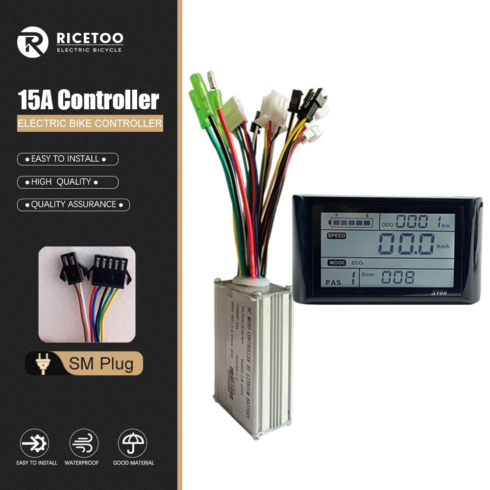 15 35A Electric Bike Sinewave Controller 250-1500W Brushless Motor LCD Display