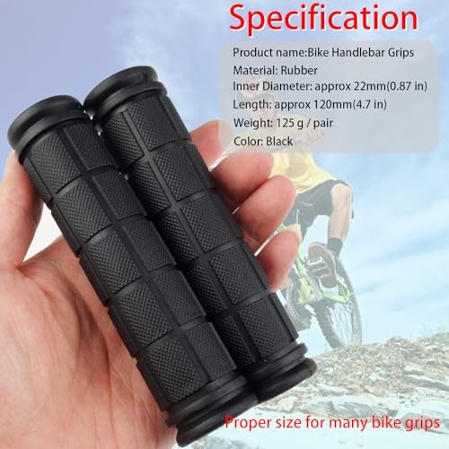 Bike Handlebar Grips 2 Pairs,Kids Non-Slip-Rubber Bicycle Handlebar Grips,