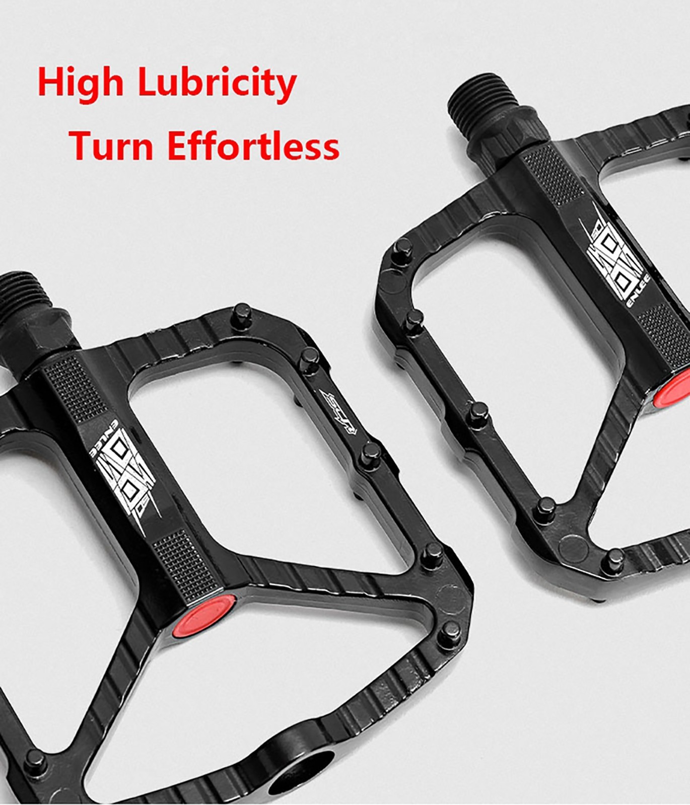 ENLEE MTB 9/16inch Aluminum Alloy DU Bearing Pedals Road Bike Platform One Pair
