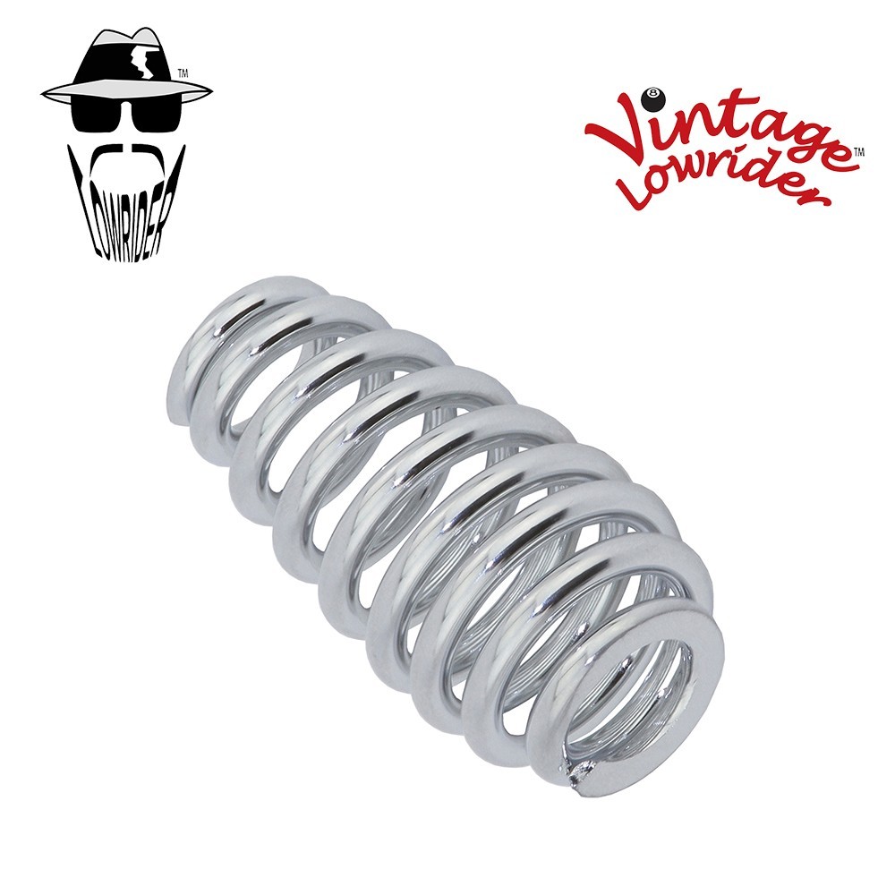 Genuine Vintage Lowrider 90mm Long Universal Steel Fork Spring Chrome