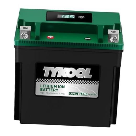 LFP12V Lithium Battery, Replaces YTX14-BS, 400CCA 8Ah Fits for 14-BS-STD