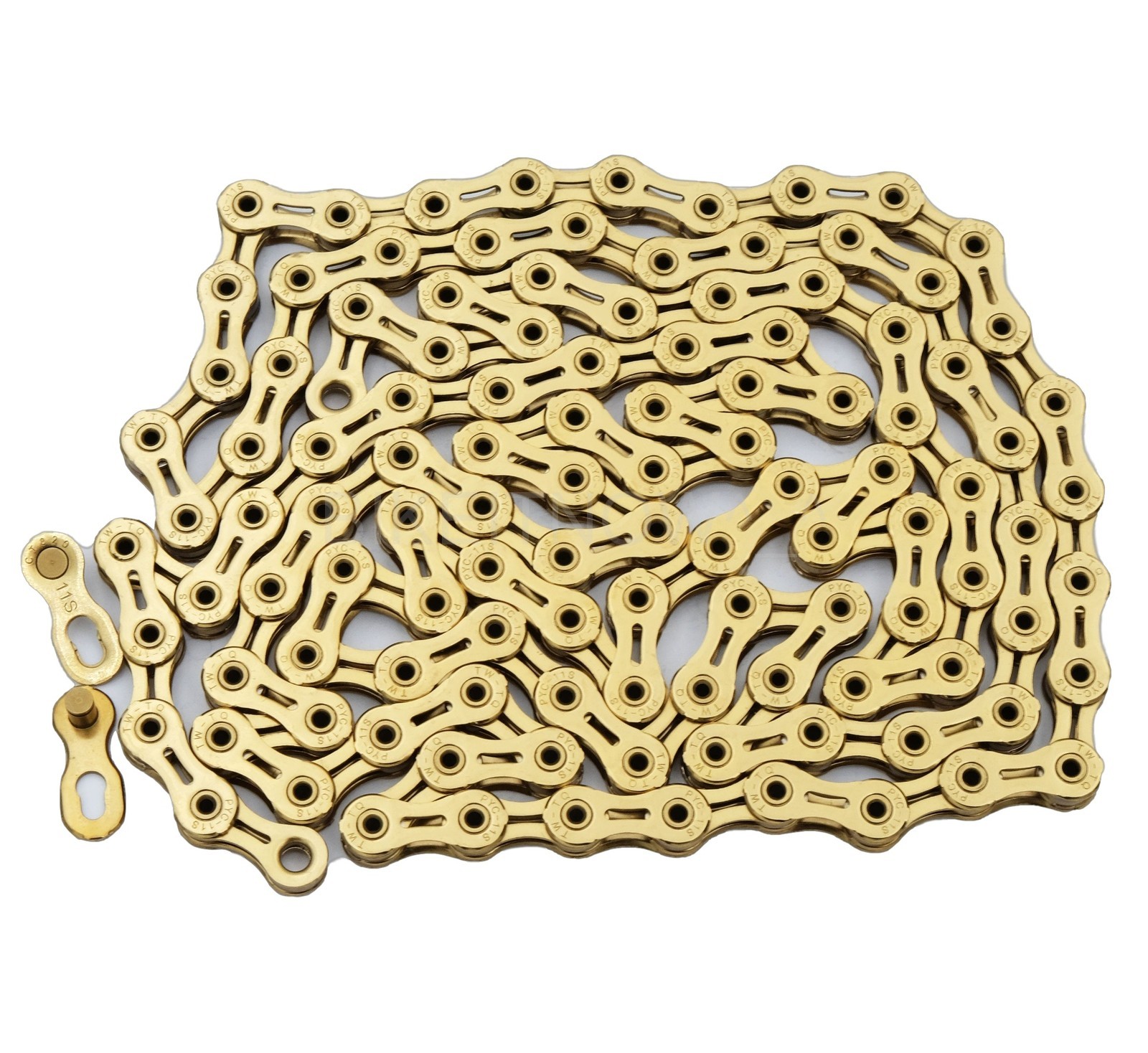 PYC 11 Speed Bike Chain 116L (Ti Gold) X11SL Compatible fit Shimano/Sram
