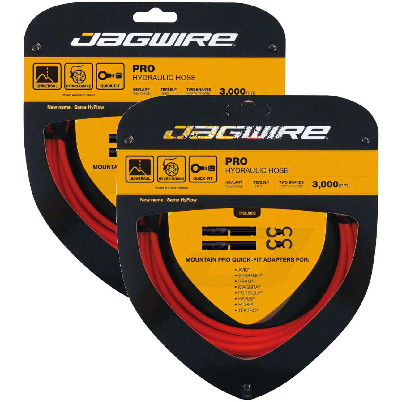 Pack of 2 Jagwire Pro Hydraulic Disc Brake Hose Kit 3000mm, Orange