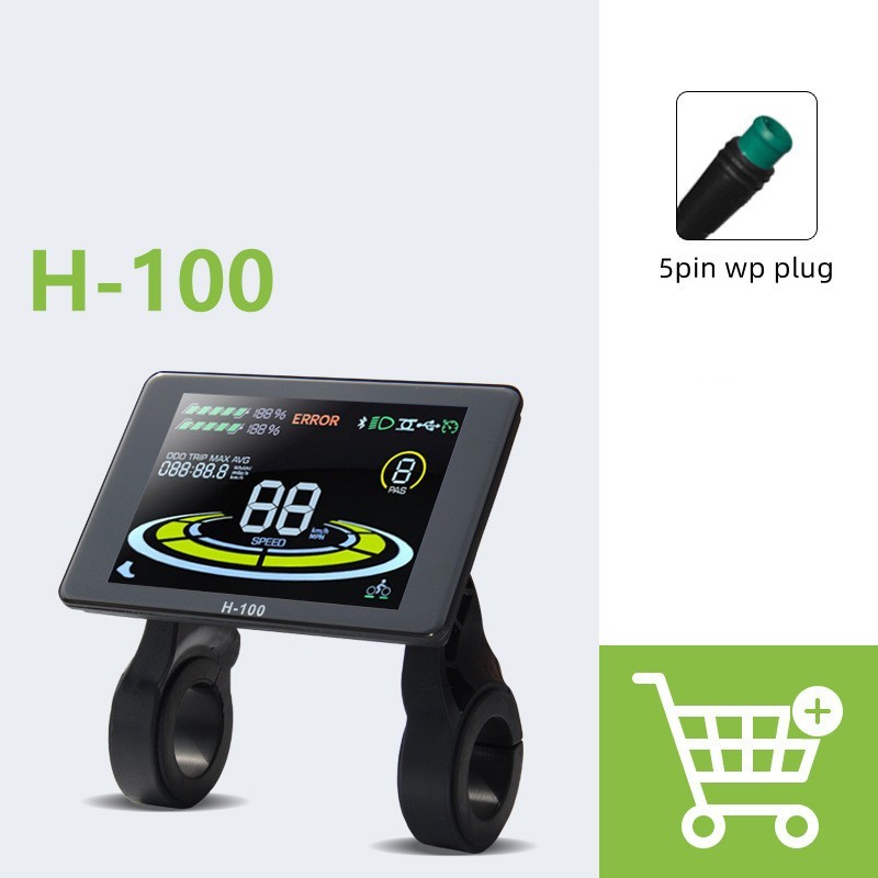 JN LCD H-100 Color Display E-bike modification accessories 24V-72V WP plug
