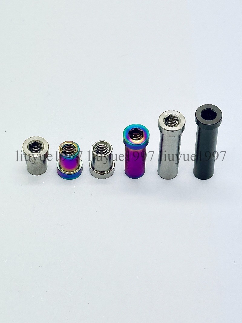 Titanium M6 Brake Caliper Mount Recessed Pivot Bolt Nut 13mm-35mm for Fork Frame