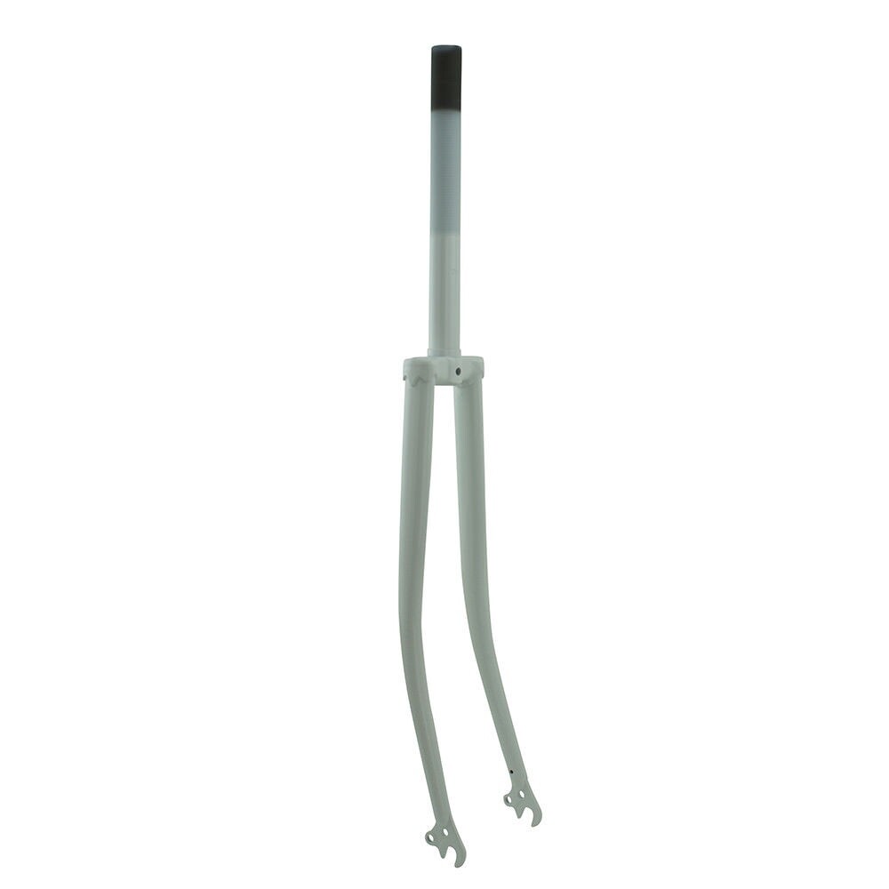 GENUINE VINTAGE 700 BICYCLE STEEL FORK 1 INCH THREADED WHITE 304 FITS 3/8 AXLE