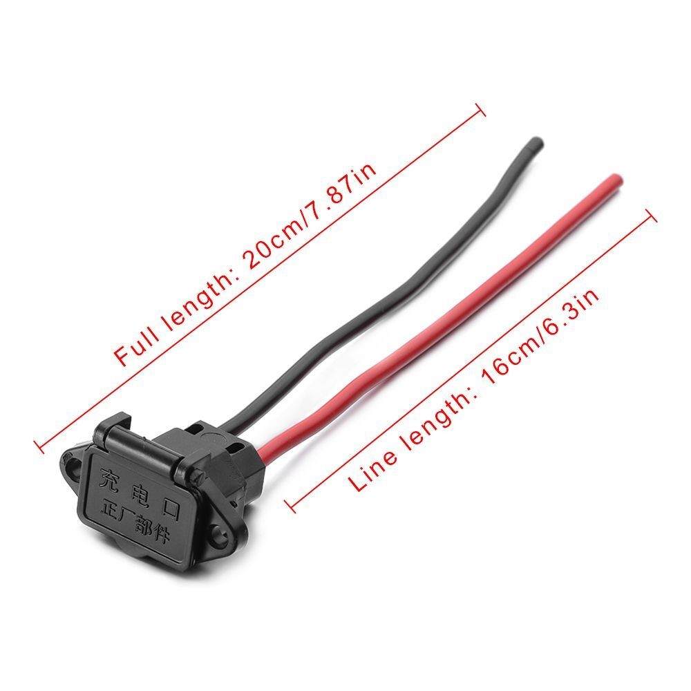 Electric Bike Battery Charging Socket E-Bike Battery Charger Male / Female plug
