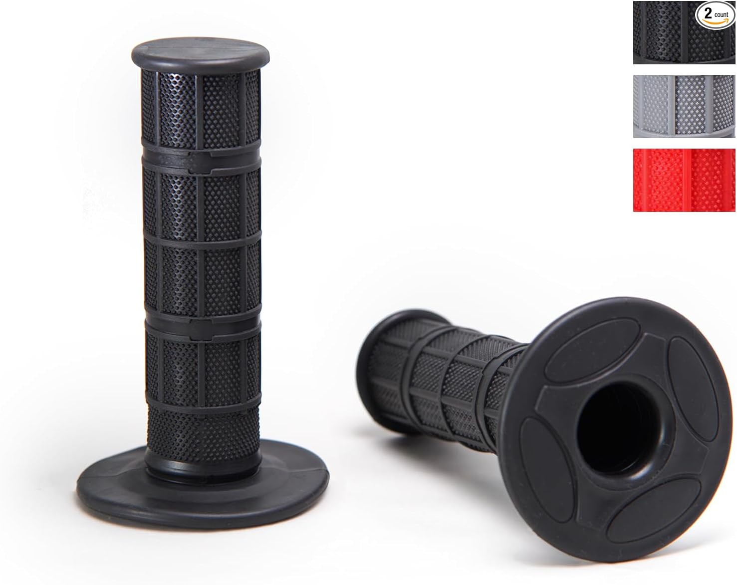 7/8″ Motorcycle Hand Grips Dirt Bike Grips, Soft Rubber Hand Hand Color: Black
