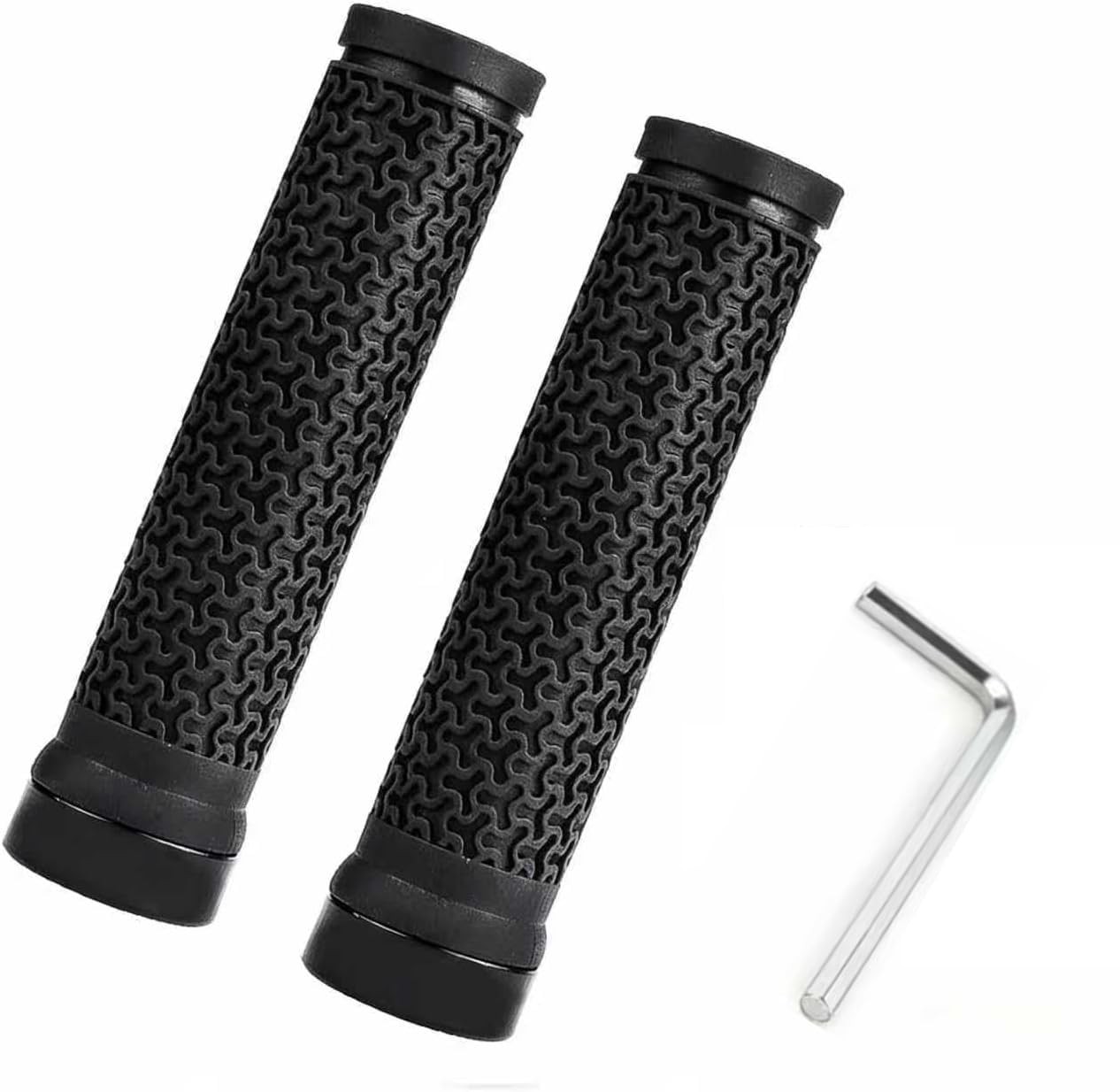 Non-Slip Lock-on Rubber Handlebar Grips for BMX,Mountain,MTB,City,Folding Bikes