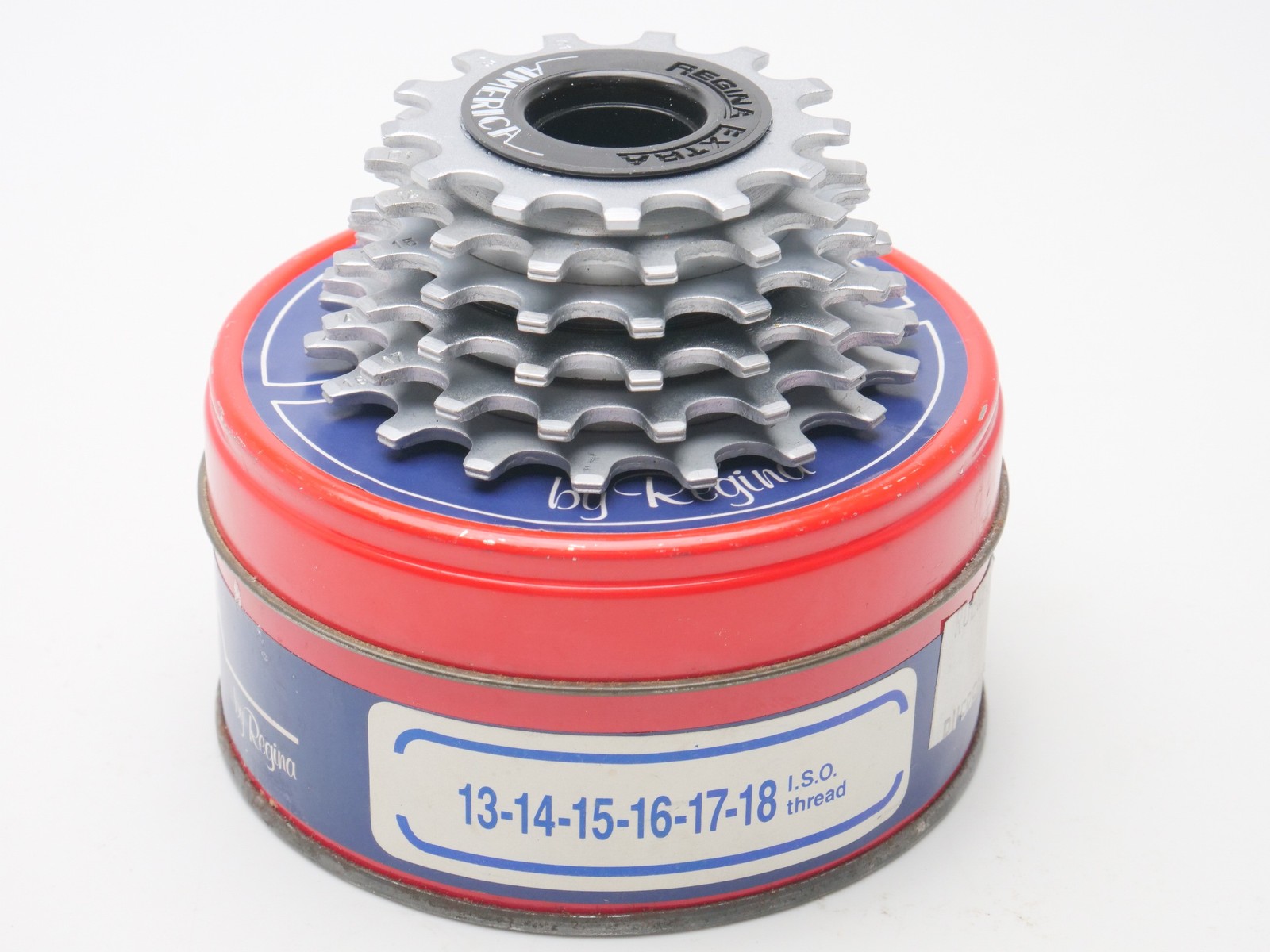 NOS Regina Extra America Freewheel 13-18t 6 Speed ISO Thread Silver Vintage
