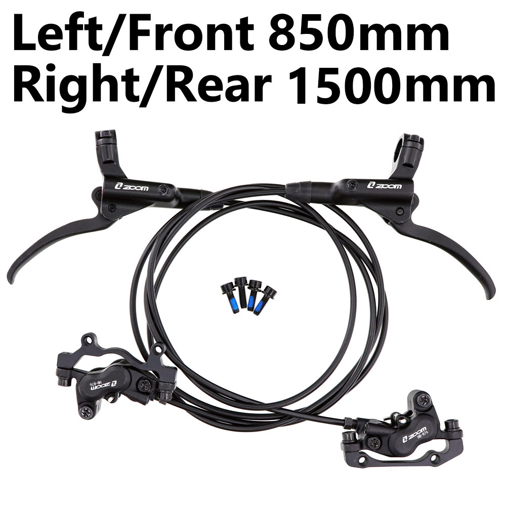 ZOOM HB876 4 Piston Hydraulic Disc Brake Set 850 1500MM MTB Bike Bicycle Red