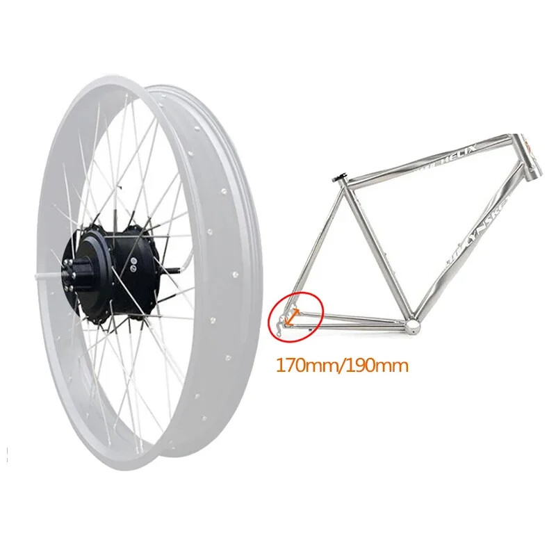 48V 1000W 20 24 26er Snow Electric Bike Fat Tire Brushless Gear Rear Hub Motor