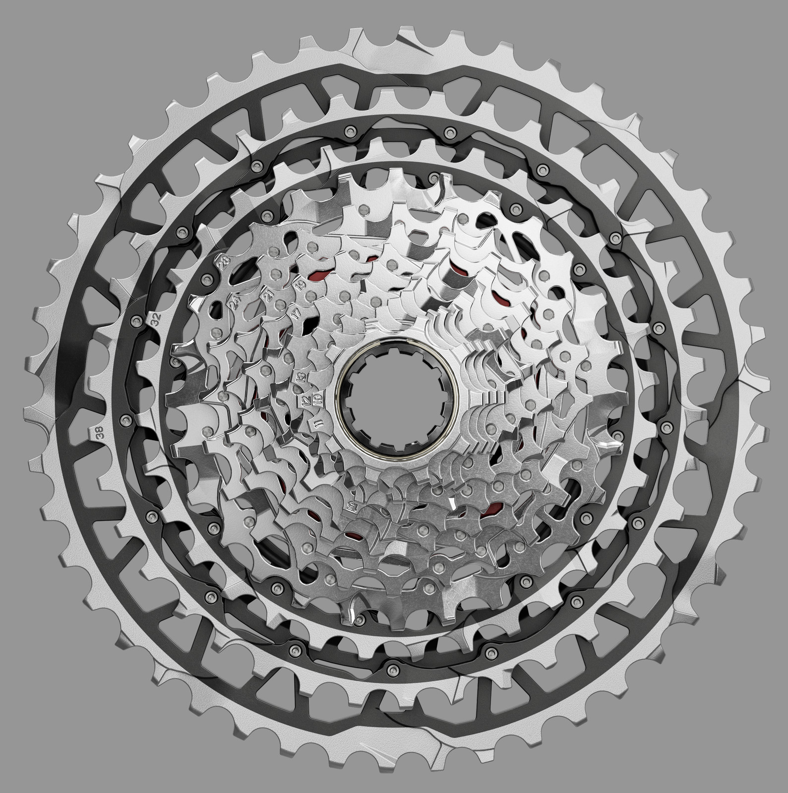 SRAM Force XPLR XG-1371 Cassette – 13-Speed, 10-46t, For XDR Driver, Silver, E1