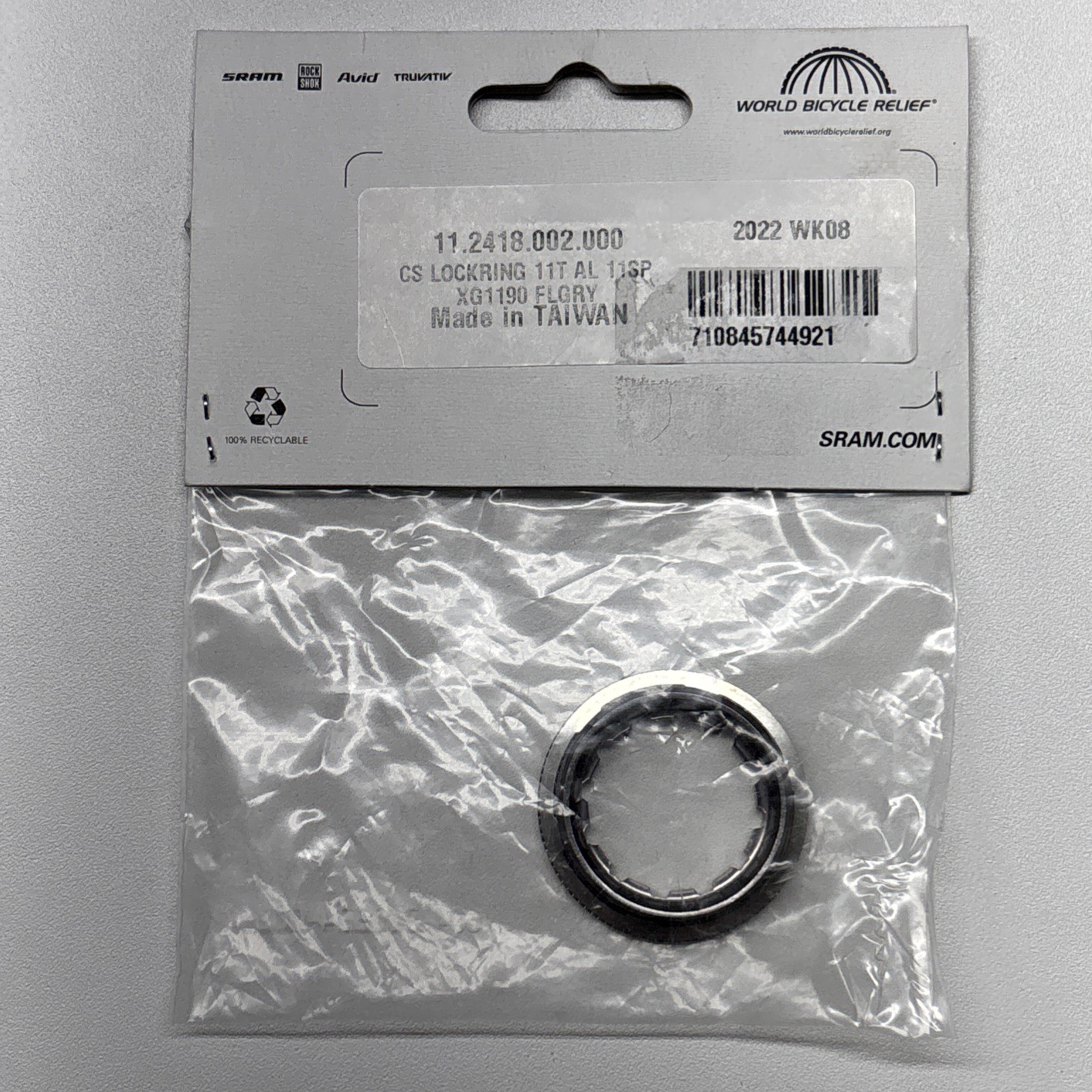 Cassette Lockrings – SRAM Lockring for 11 Tooth First Cog, Aluminum XG1190 11SPD