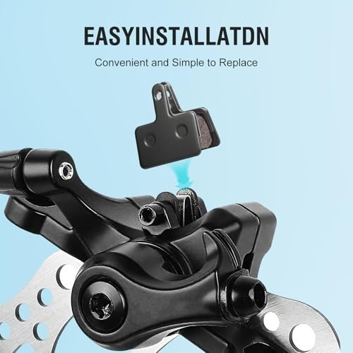4 Pairs MTB Disc Brake Pads Resin & Semi-Metallic Quiet W/ Install Kit E-Bike