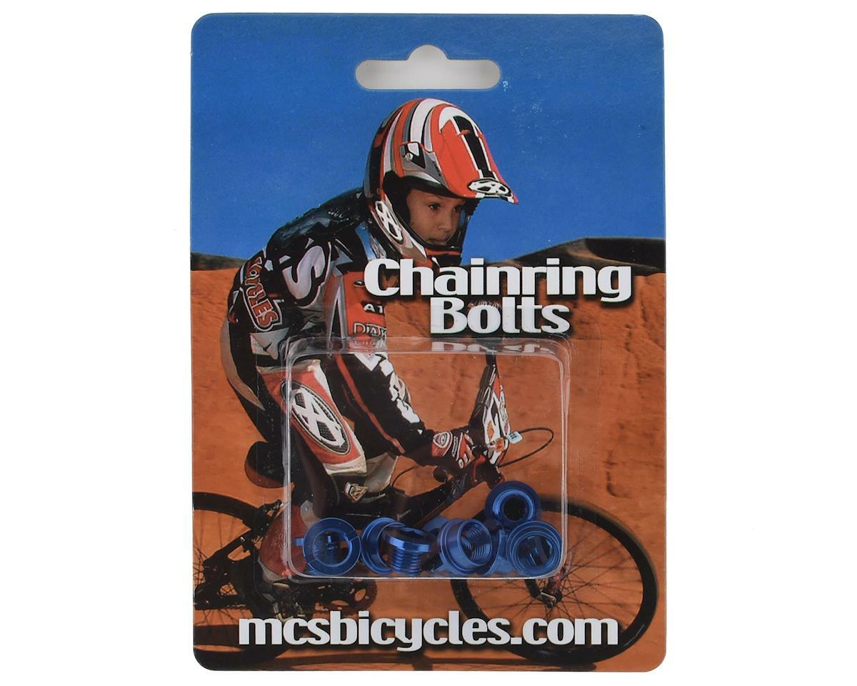 MCS ALLOY CHAINRING BOLT FOR SINGLE CHAINRING BMX BLUE
