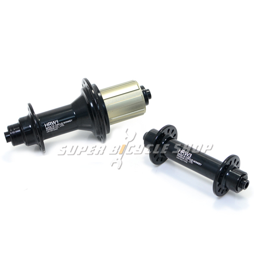 Circus Monkey HRW Road Hubs, 24 Hole,1 Pair, Black