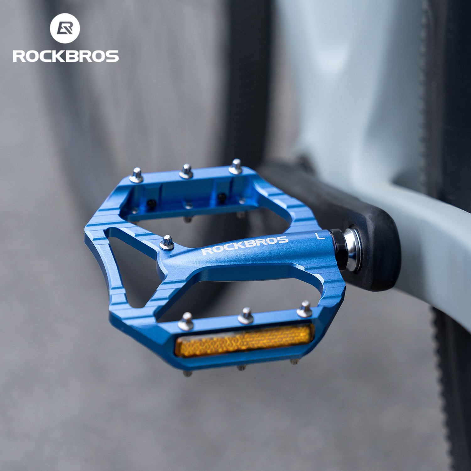 ROCKBROS Road/MTB Bike Pedals-Aluminum Alloy Non-Slip Pedal with Anti-Skid Nails
