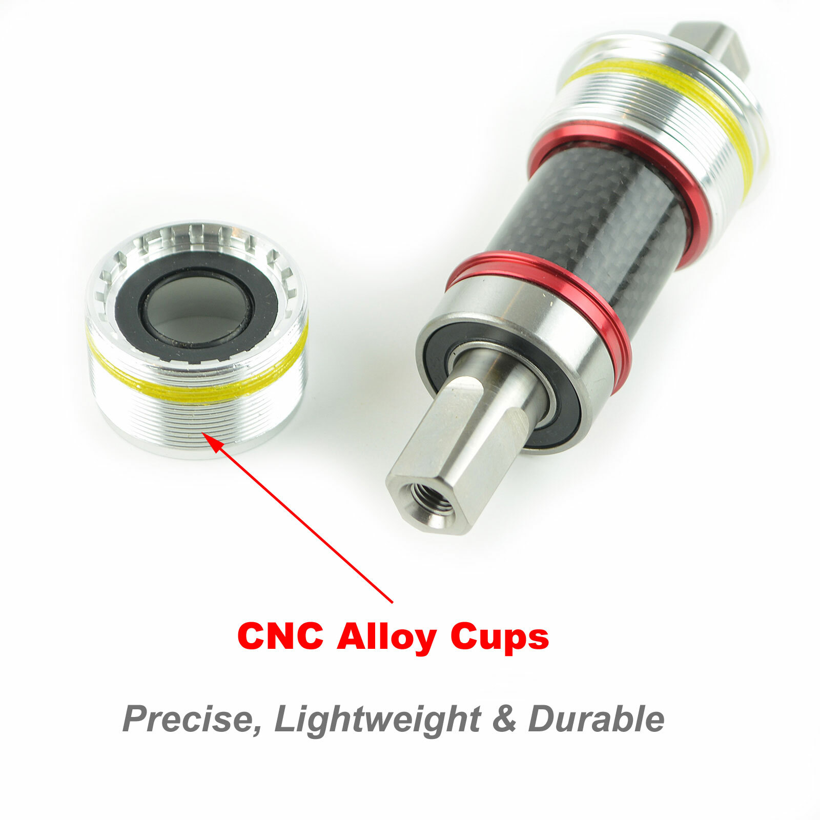 OMNI Racer Square Taper Titanium Bottom Bracket: CHORUS, RECORD 70x111mm ITALIAN