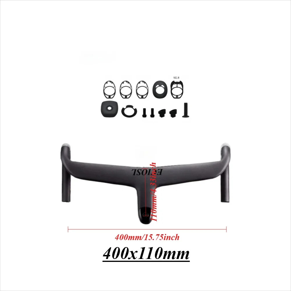 Carbon Internal Cable Routing Di2 Cockpit Handlebar and Stem for Road Bicycle