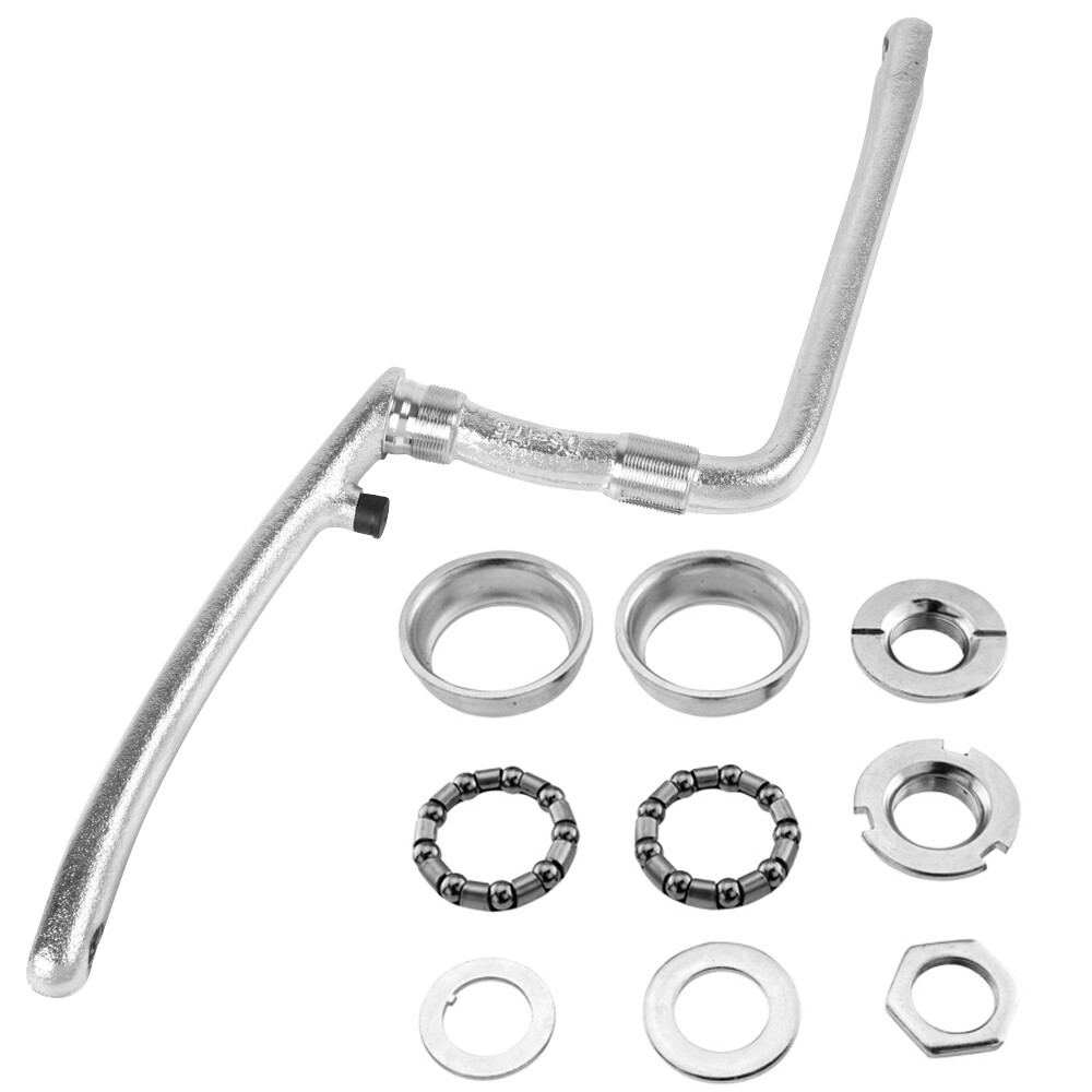 PRO+ (175MM) BICYCLE STEEL HEAVY-DUTY 1 PIECE CRUISER CRANK CHROME W/ B.B