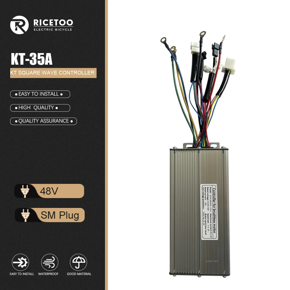 30A35A50A Electric Bike KT Squarewave Controller with LCD Display for Hub Motor