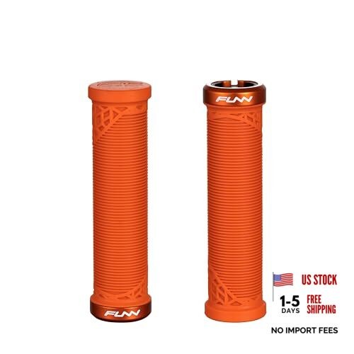 Hilt JR Mountain Bike Handlebar Grips with Single Lock On Clamp, Orange