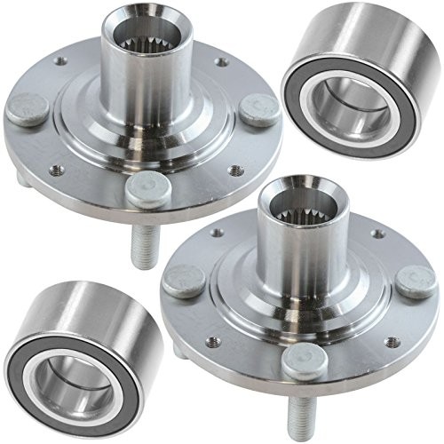 2 Piece Front Wheel Bearing & Hub Kit Set Compatible with 1992-2000 Honda