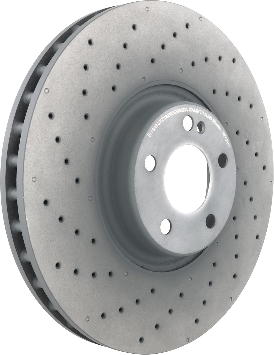 Brembo 09.D524.13 Co-cast two piece UV Coated Pillar Vented drilled Brake Rotor