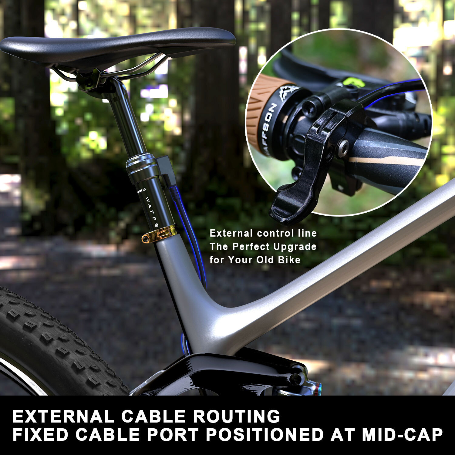 WFS Flex Remote External Dropper Post 27.2x305mm, Black