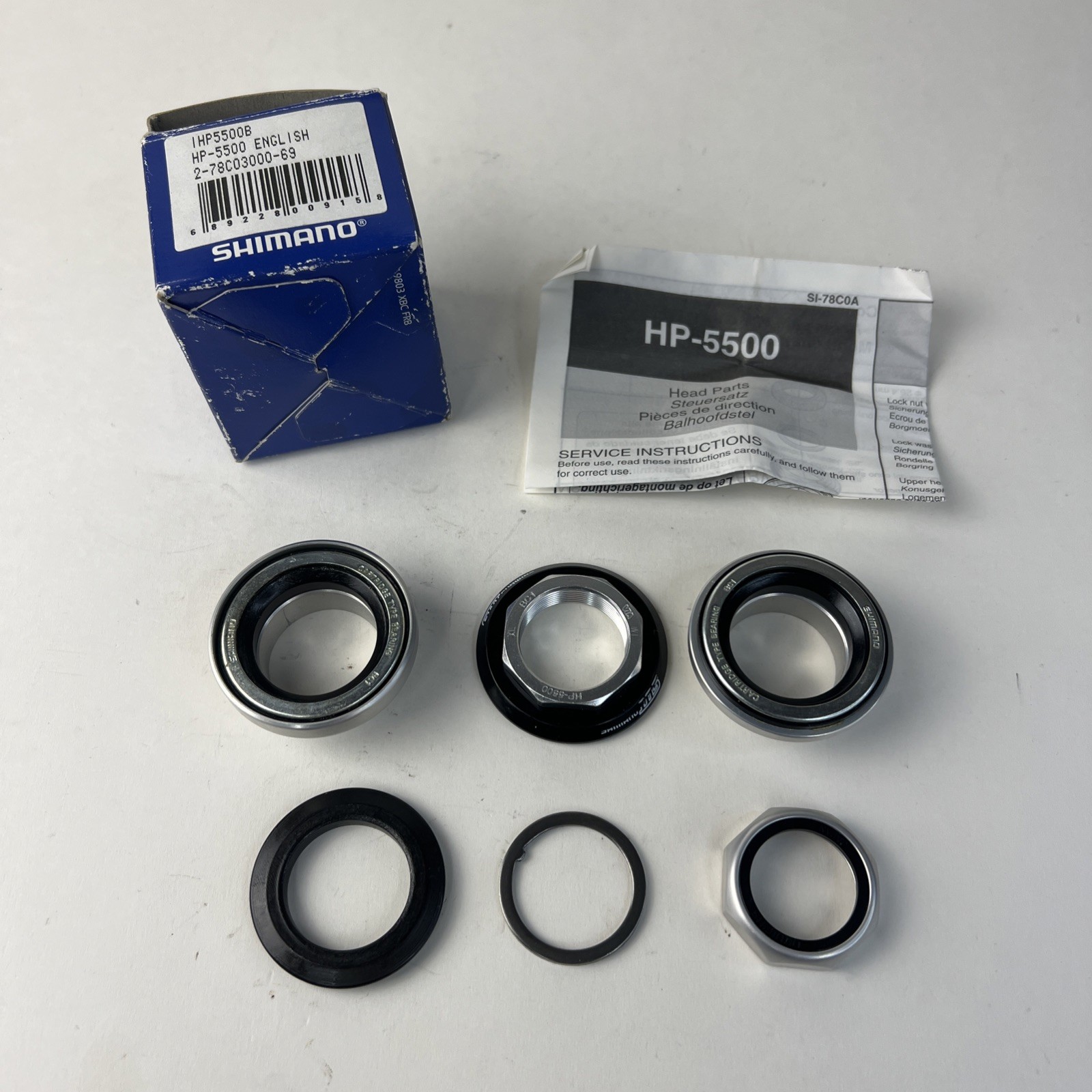 NOS Shimano HP-5500 Threaded Headset 1” Road Bike Headset Complete HP5500B